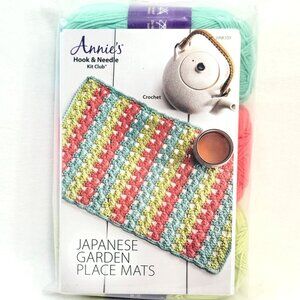 Annie's Hook & Needle Kit Club Crochet Japanese Garden Place Mats - NIP